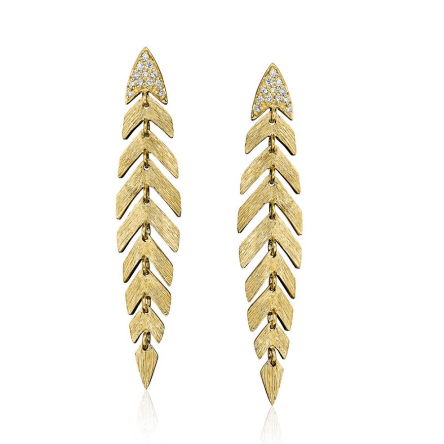 Earring Hueb | 18 Karat Bahia Yellow Gold Earring With Vs-Gh Diamonds