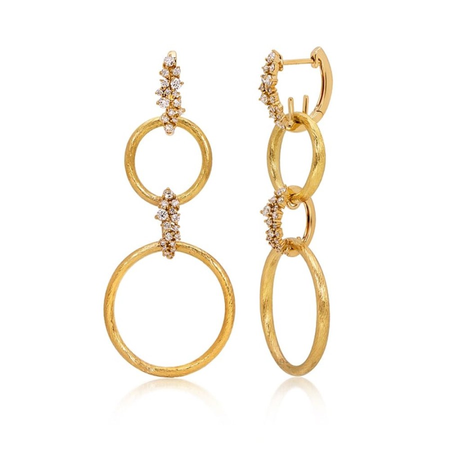 Earring Hueb | 18 Karat Bahia Yellow Gold Earring With Vs-Gh Diamonds