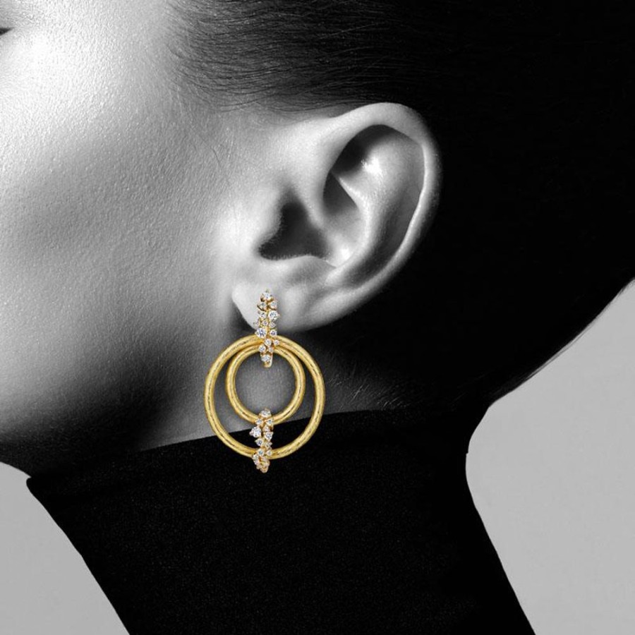 Earring Hueb | 18 Karat Bahia Yellow Gold Earring With Vs-Gh Diamonds