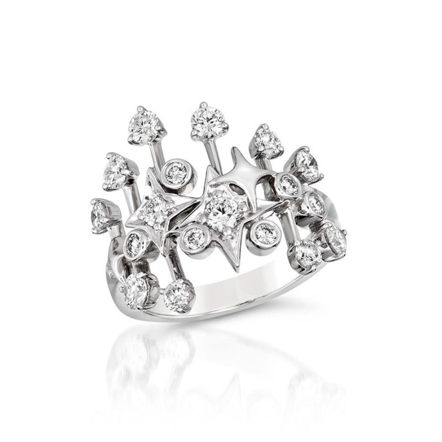 Ring Hueb | 18 Karat Luminus White Gold Ring With Vs-Gh Diamonds