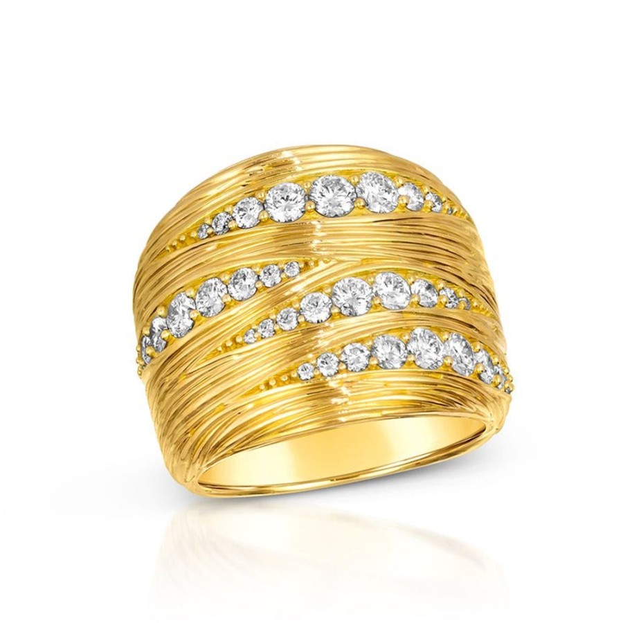 Ring Hueb | 18 Karat Amazonia (Buriti) Yellow Gold Ring With Vs-Gh Diamonds