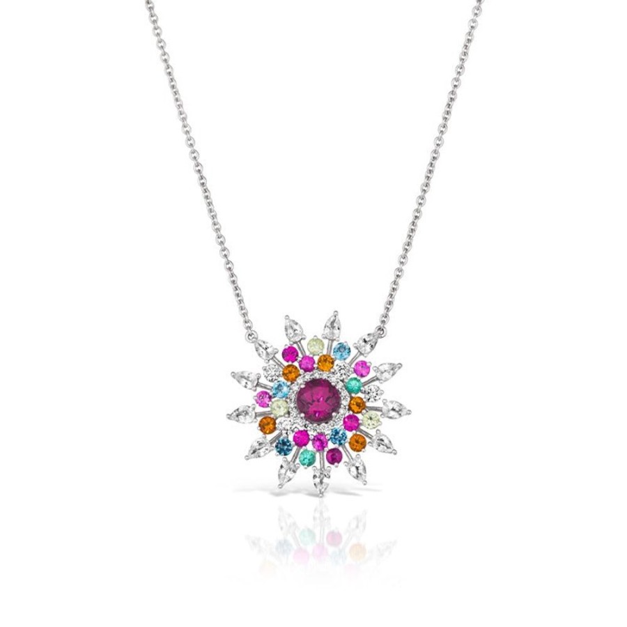 Necklace/Pendant Hueb | 18 Karat Amazonia (Cocar) White Gold Necklace With Vs-Gh Diamonds And