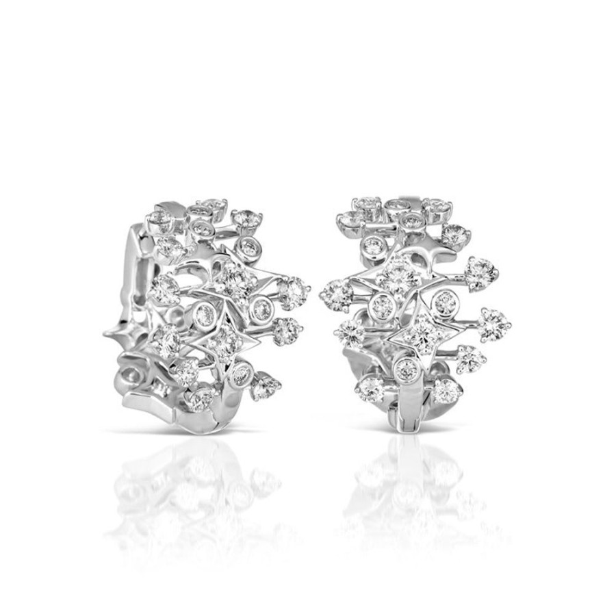 Earring Hueb | 18 Karat Luminus White Gold Earring With Vs-Gh Diamonds