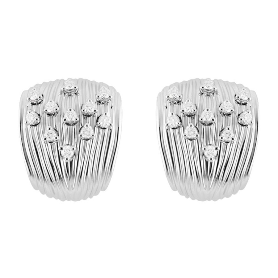 Earring Hueb | 18 Karat Bahia White Gold Earring With Vs-Gh Diamonds