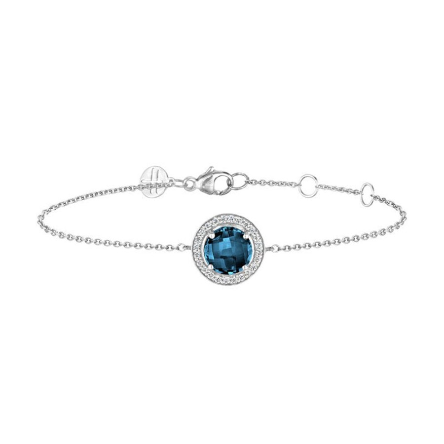 Bracelet/Bangle Hueb | 18 Karat Bestow White Gold Bracelet/Bangle With Vs-Gh Diamonds And Blu