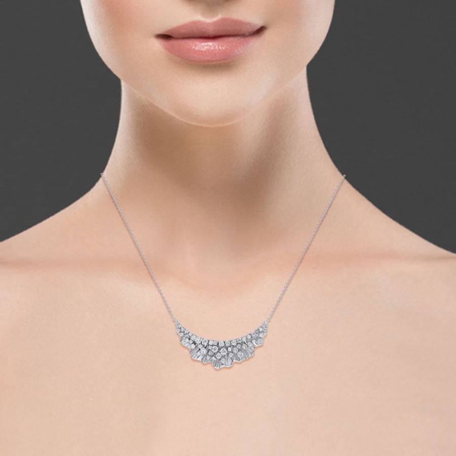 Necklace/Pendant Hueb | 18 Karat Bahia White Gold Necklace With Vs-Gh Diamonds