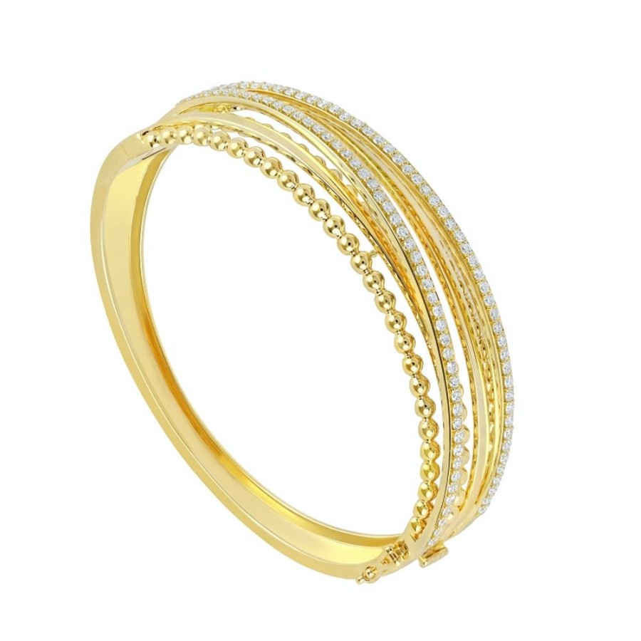 Bracelet/Bangle Hueb | 18 Karat Bubbles Yellow Gold Bracelet/Bangle With Vs-Gh Diamonds