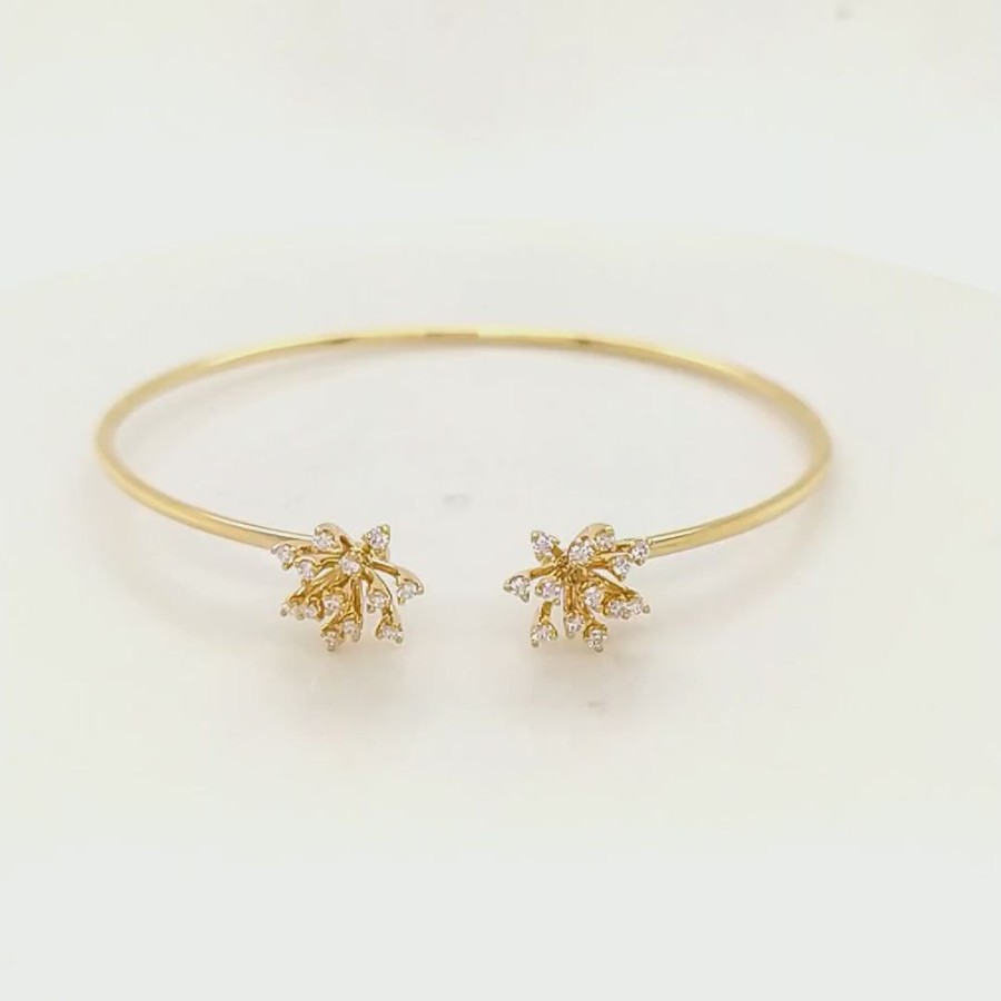 Bracelet/Bangle Hueb | 18 Karat Luminus Yellow Gold Bracelet/Bangle With Vs-Gh Diamonds