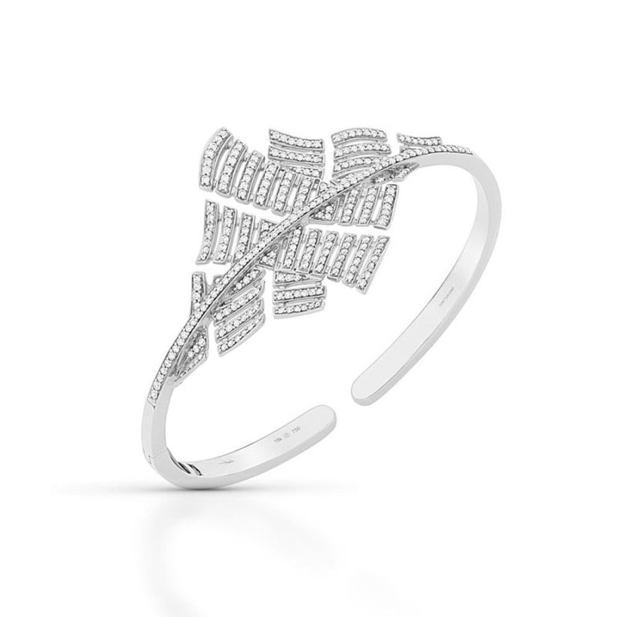 Bracelet/Bangle Hueb | 18 Karat Labyrinth White Gold Bracelet/Bangle With Vs-Gh Diamonds