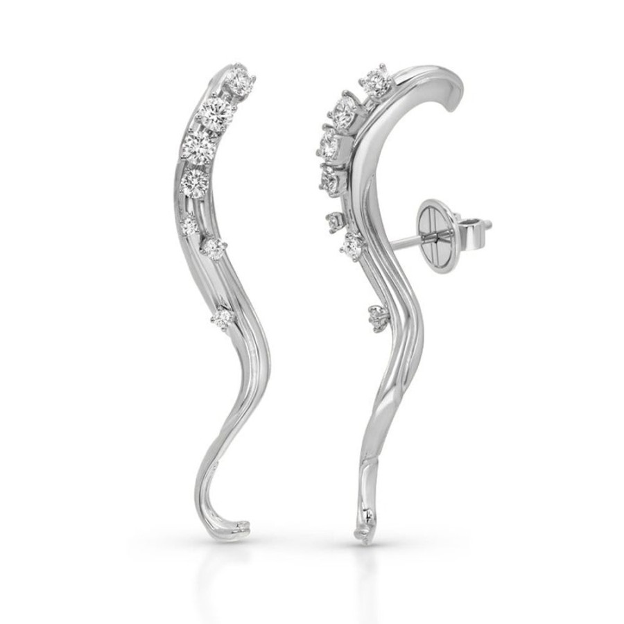 Earring Hueb | 18 Karat Bahia White Gold Earring With Vs-Gh Diamonds