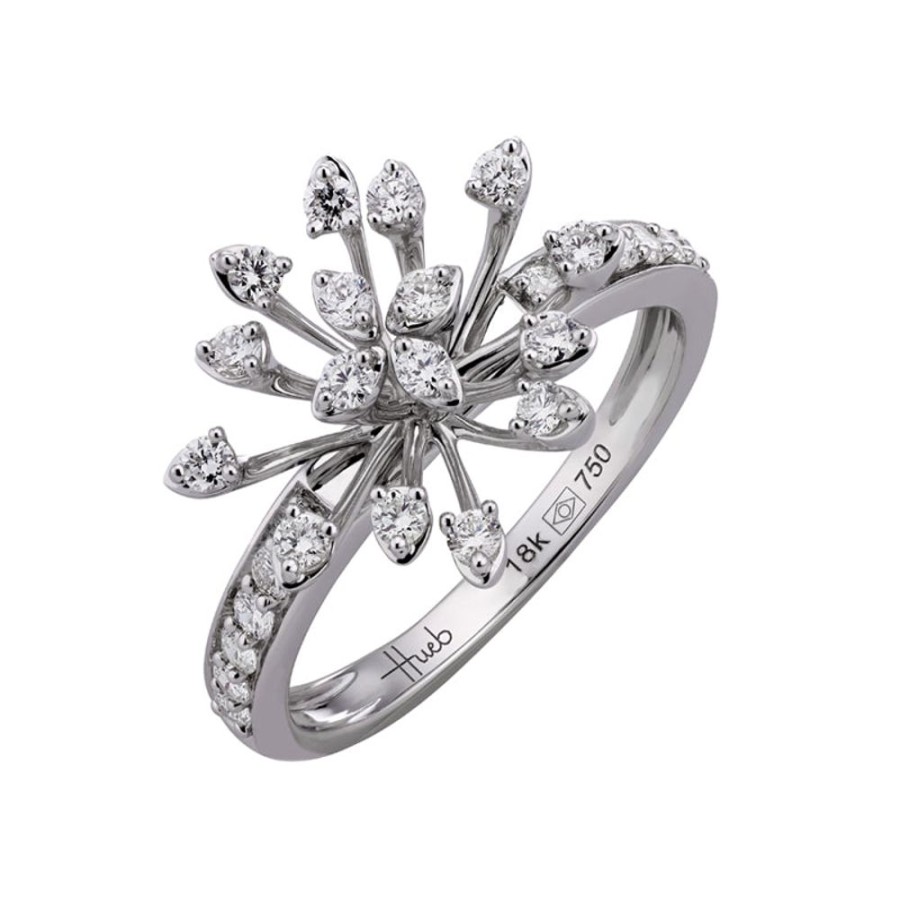 Ring Hueb | 18 Karat Luminus White Gold Ring With Vs-Gh Diamonds