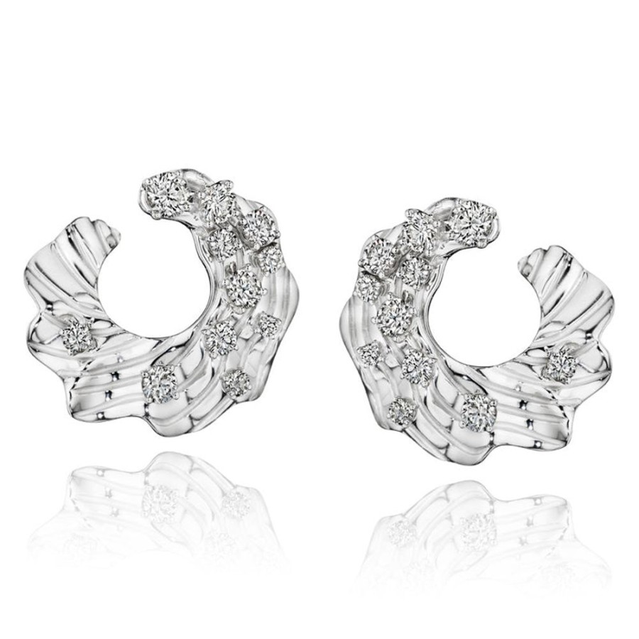 Earring Hueb | 18 Karat Bahia White Gold Earring With Vs-Gh Diamonds