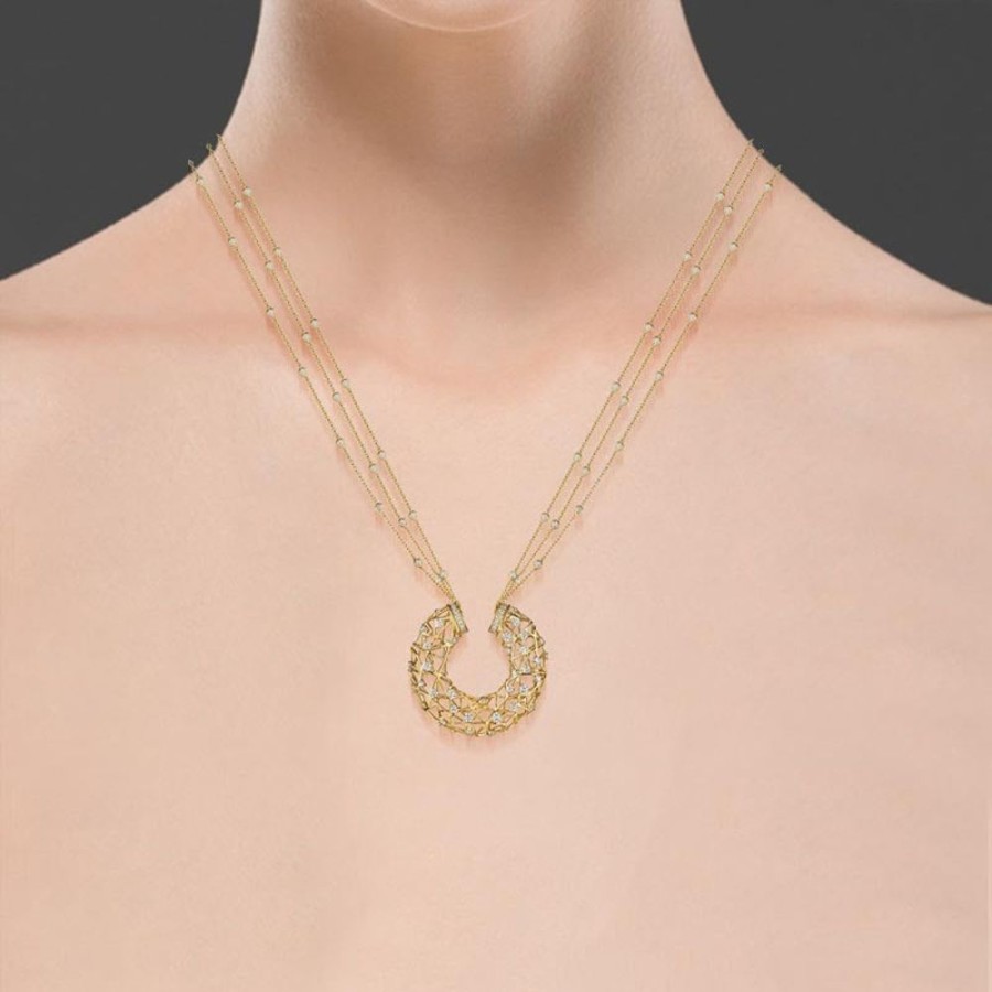 Necklace/Pendant Hueb | 18 Karat Estelar Yellow Gold Necklace With Vs-Gh Diamonds