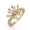 Ring Hueb | 18 Karat Luminus Yellow Gold Ring With Vs-Gh Diamonds