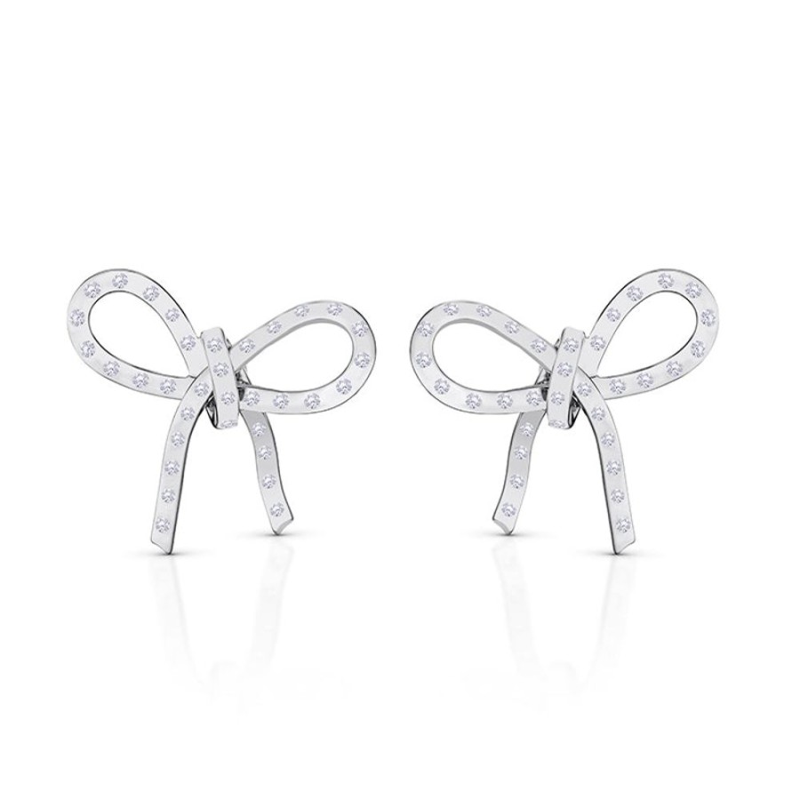 Earring Hueb | 18 Karat Romance White Gold Earring With Vs-Gh Diamonds