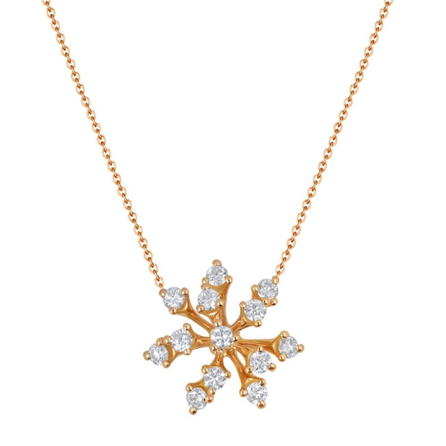 Necklace/Pendant Hueb | 18 Karat Luminus Pink Gold Necklace With Vs-Gh Diamonds