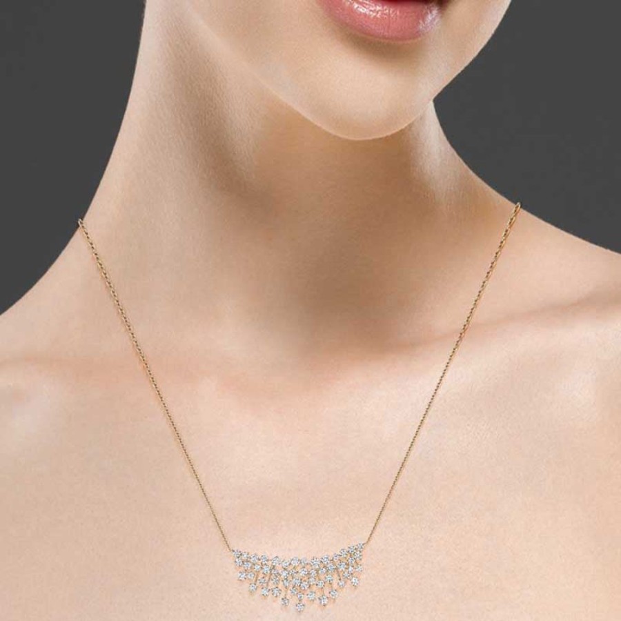 Necklace/Pendant Hueb | 18 Karat Luminus Pink Gold Necklace With Vs-Gh Diamonds