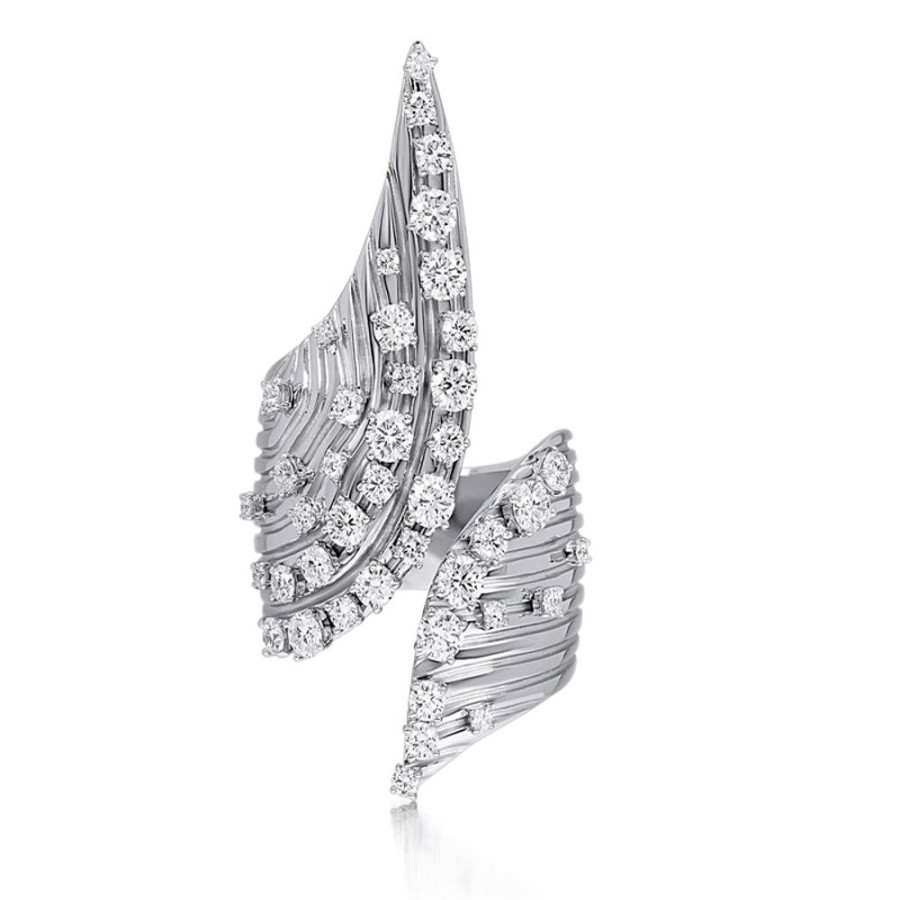 Ring Hueb | 18 Karat Bahia White Gold Ring With Vs-Gh Diamonds