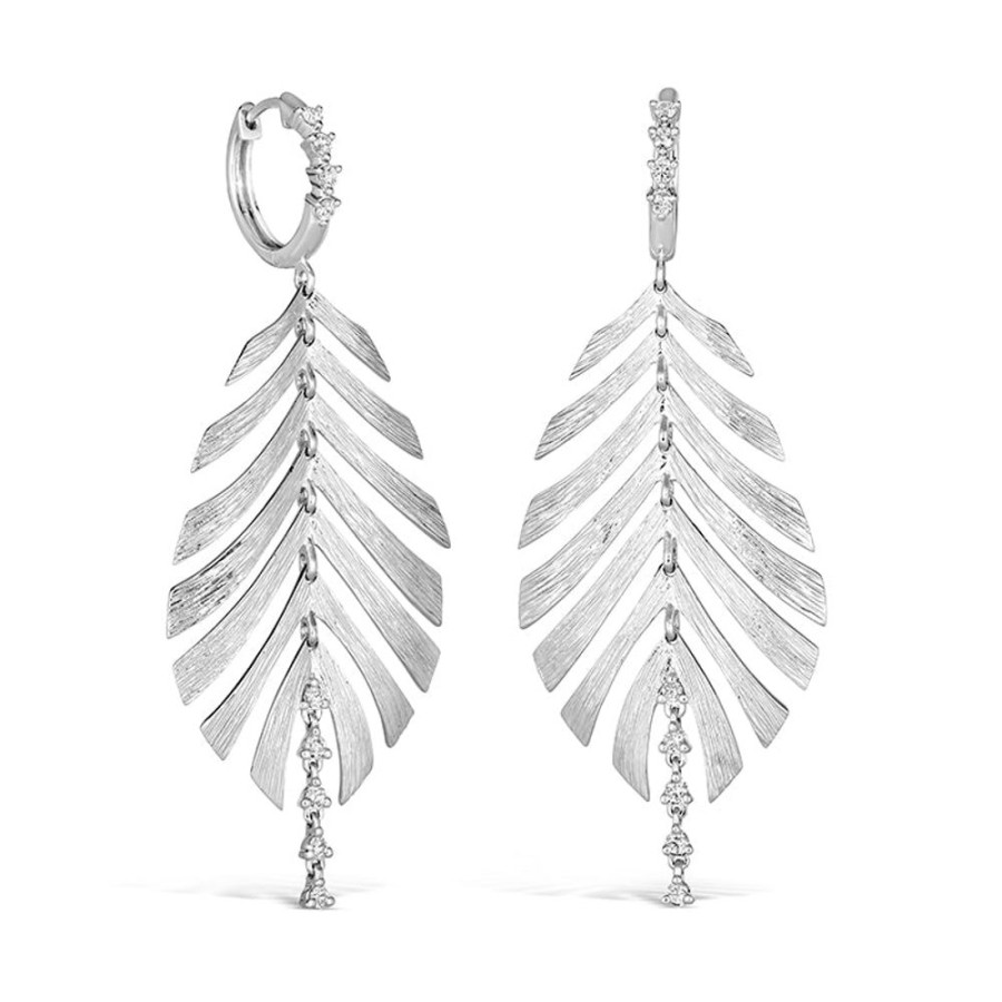 Earring Hueb | 18 Karat Bahia White Gold Earring With Vs-Gh Diamonds