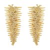 Earring Hueb | 18 Karat Tribal Yellow Gold Earring With Vs-Gh Diamonds