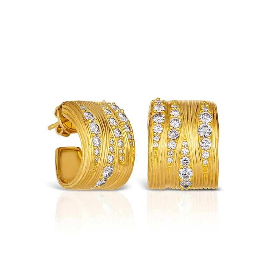 Earring Hueb | 18 Karat Amazonia (Buriti) Yellow Gold Earring With Vs-Gh Diamonds