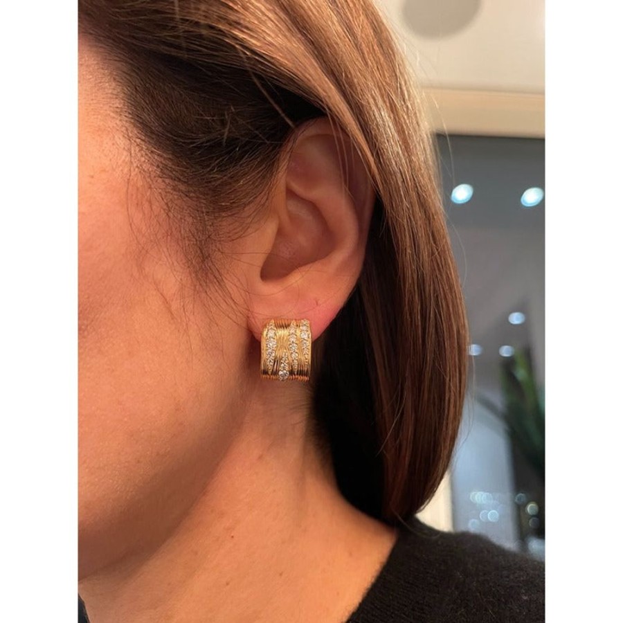 Earring Hueb | 18 Karat Amazonia (Buriti) Yellow Gold Earring With Vs-Gh Diamonds