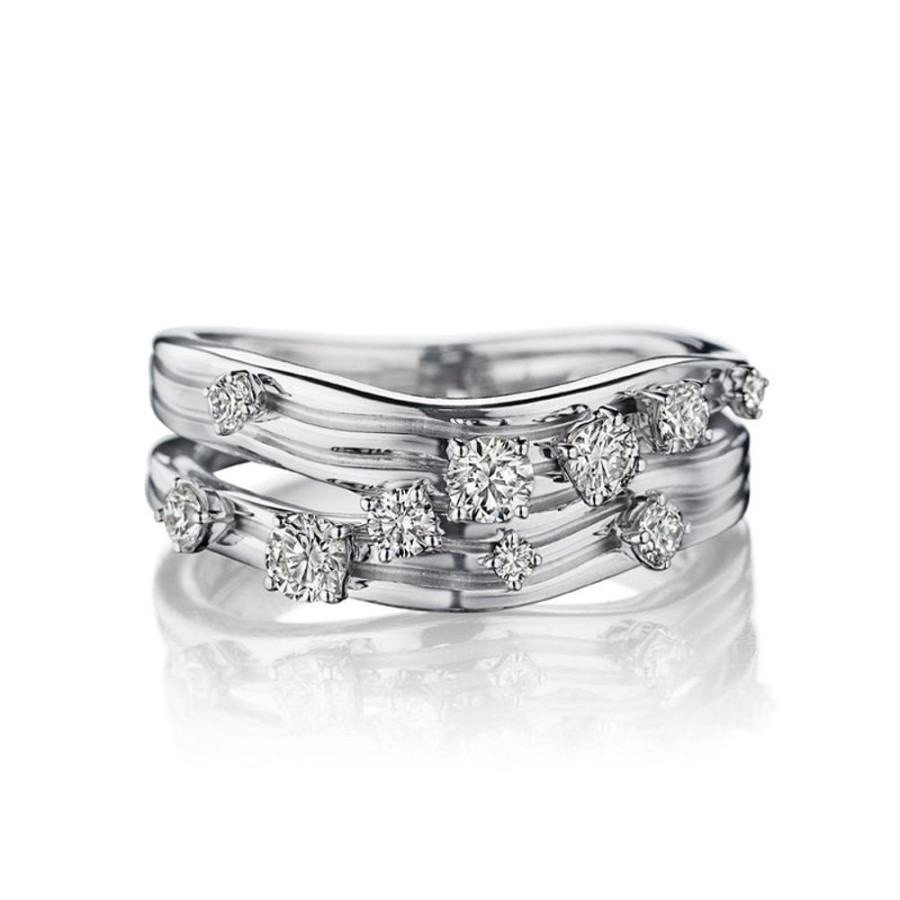 Ring Hueb | 18 Karat Bahia White Gold Ring With Vs-Gh Diamonds