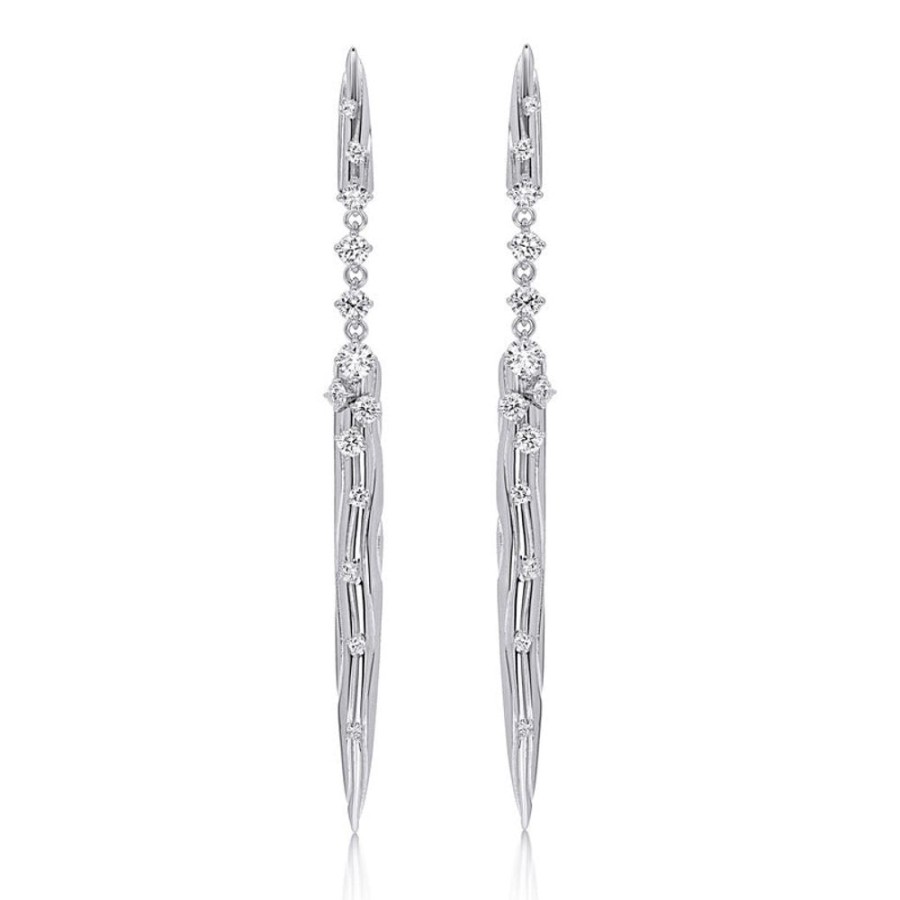 Earring Hueb | 18 Karat Bahia White Gold Earring With Vs-Gh Diamonds