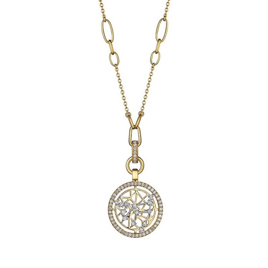 Necklace/Pendant Hueb | 18 Karat Estelar Yellow And White Gold Capricorn Necklace With Vs-Gh