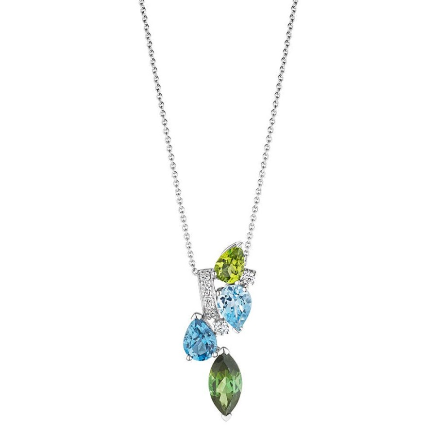 Necklace/Pendant Hueb | 18 Karat Amazonia (Cocar) White Gold Necklace With Vs-Gh Diamonds And