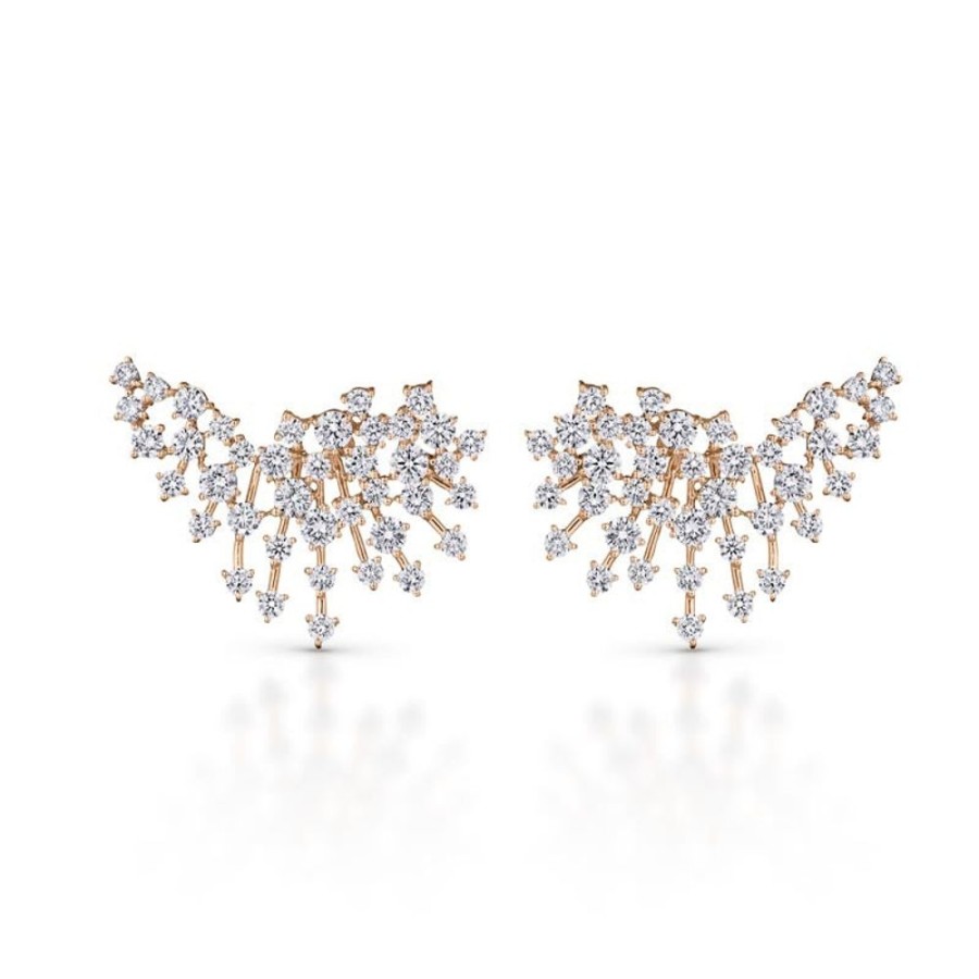 Earring Hueb | 18 Karat Luminus Pink Gold Earring With Vs-Gh Diamonds