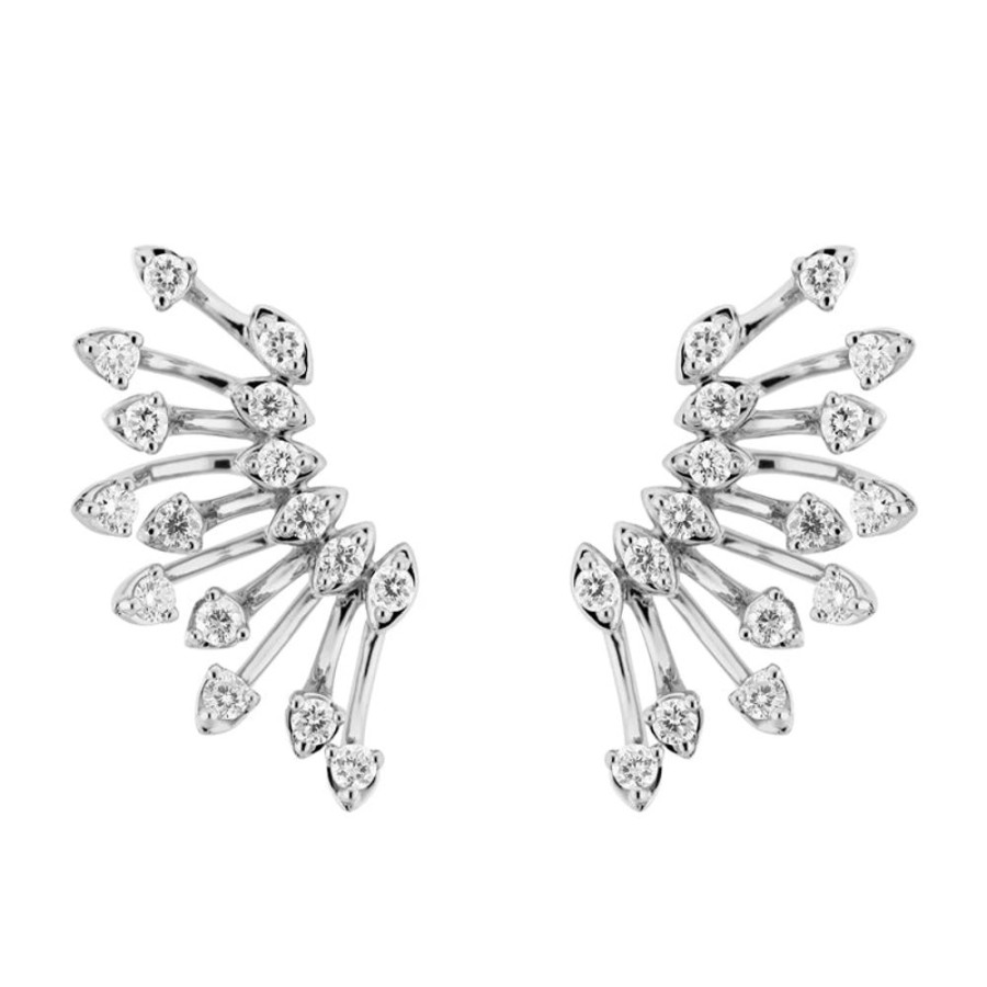 Earring Hueb | 18 Karat Luminus White Gold Earring With Vs-Gh Diamonds