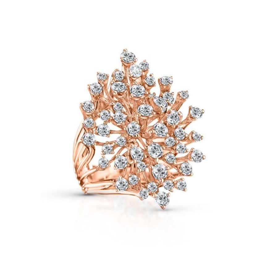 Ring Hueb | 18 Karat Luminus Pink Gold Ring With Vs-Gh Diamonds