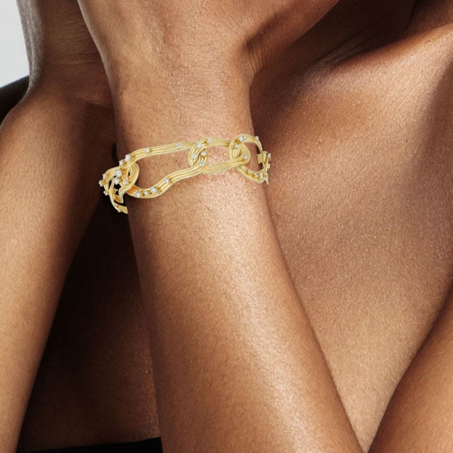 Bracelet/Bangle Hueb | 18 Karat Bahia Yellow Gold Bracelet/Bangle With Vs-Gh Diamonds