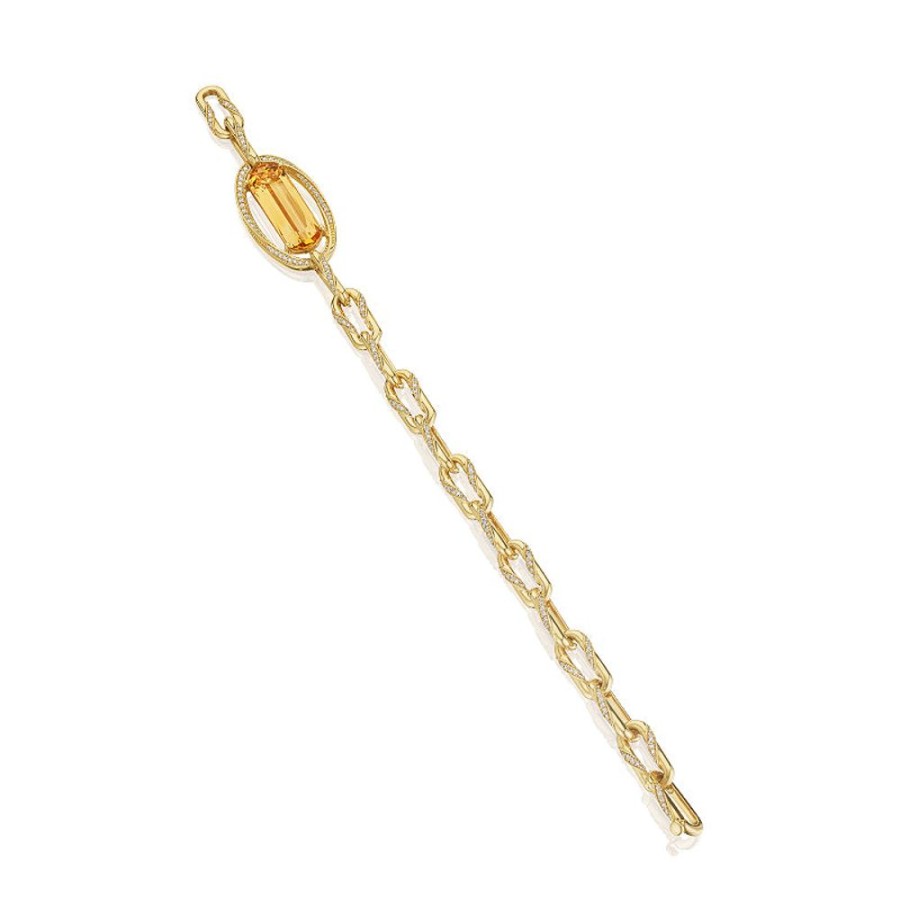 Bracelet/Bangle Hueb | 18 Karat Onsa Yellow Gold Bracelet/Bangle With Vs-Gh Diamonds And Yell