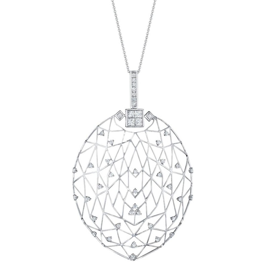 Necklace/Pendant Hueb | 18 Karat Estelar White Gold Necklace With Vs-Gh Diamonds