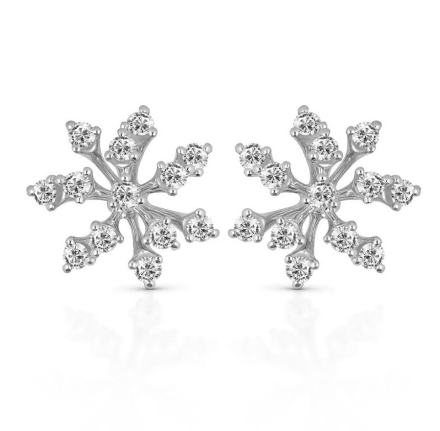 Earring Hueb | 18 Karat Luminus White Gold Earring With Vs-Gh Diamonds