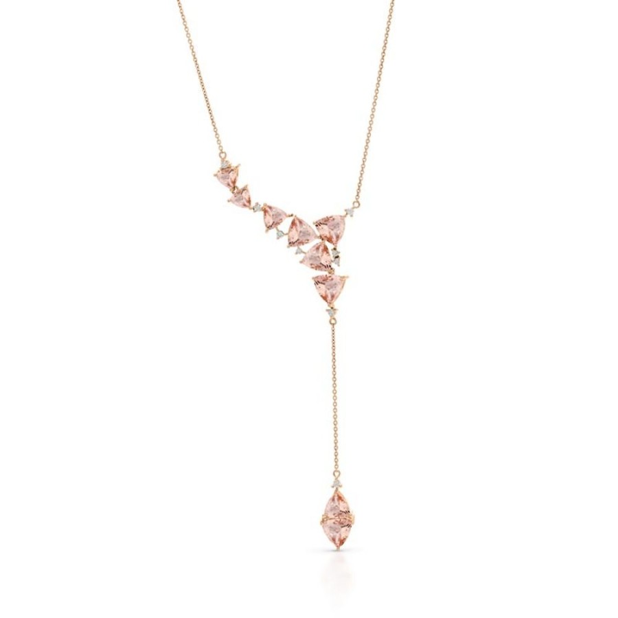 Necklace/Pendant Hueb | 18 Karat Mirage Pink Gold Necklace With Vs-Gh Diamonds And Rose Morgan