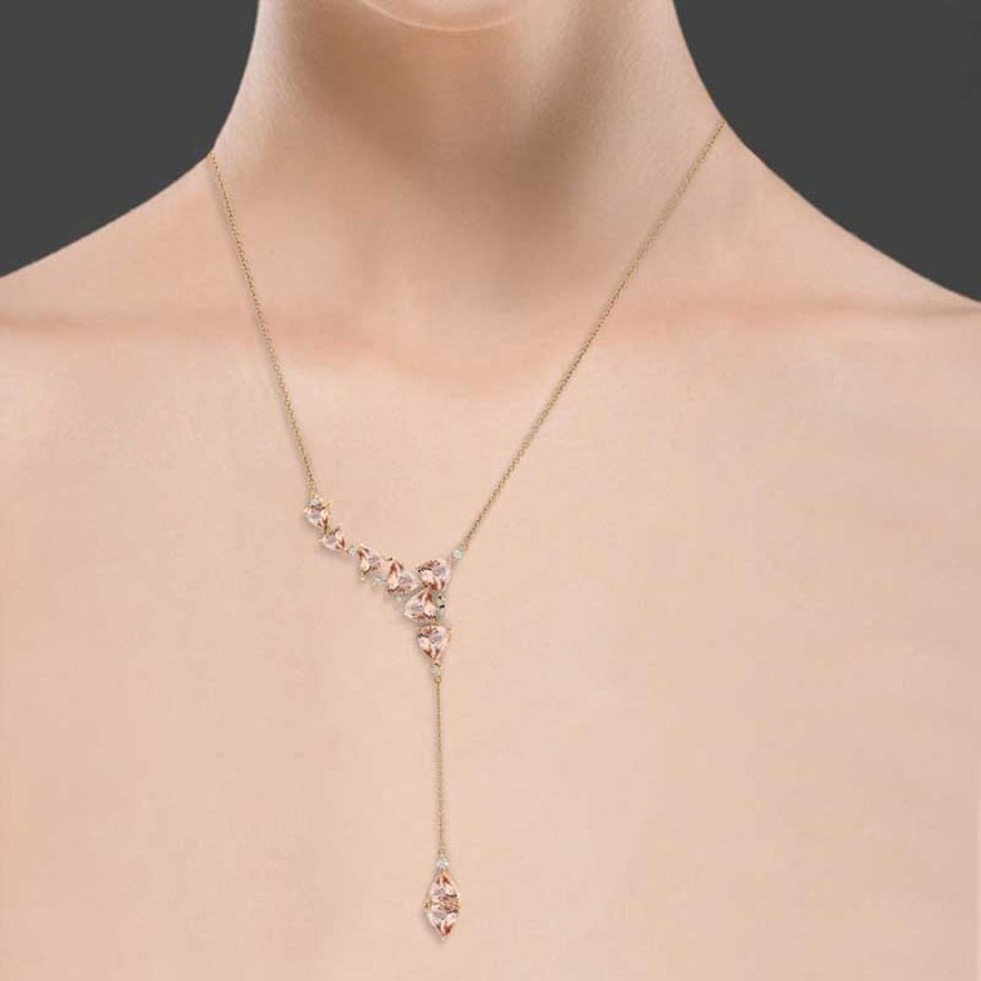 Necklace/Pendant Hueb | 18 Karat Mirage Pink Gold Necklace With Vs-Gh Diamonds And Rose Morgan