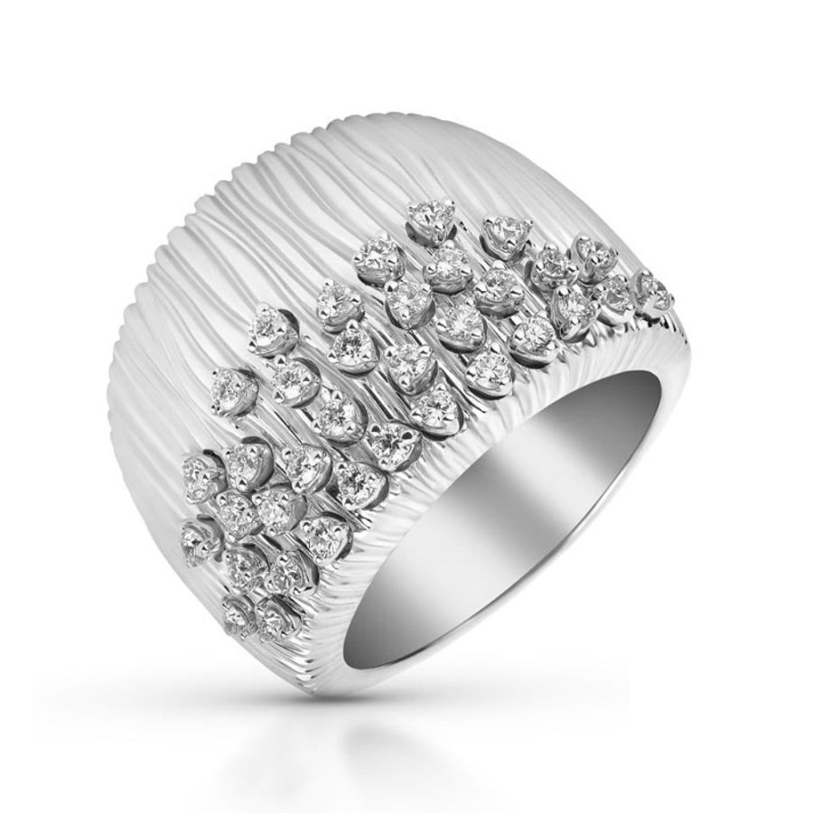 Ring Hueb | 18 Karat Bahia White Gold Ring With Vs-Gh Diamonds