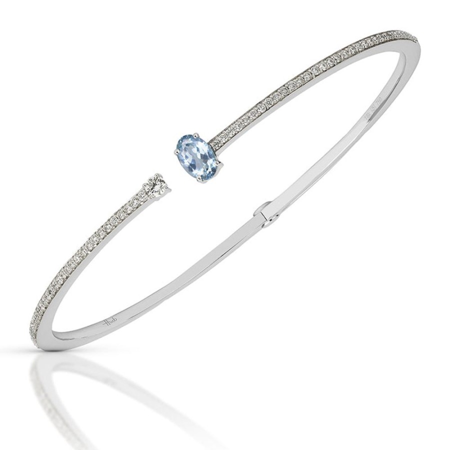 Bracelet/Bangle Hueb | 18 Karat Spectrum White Gold Bracelet/Bangle With Vs-Gh Diamonds And B