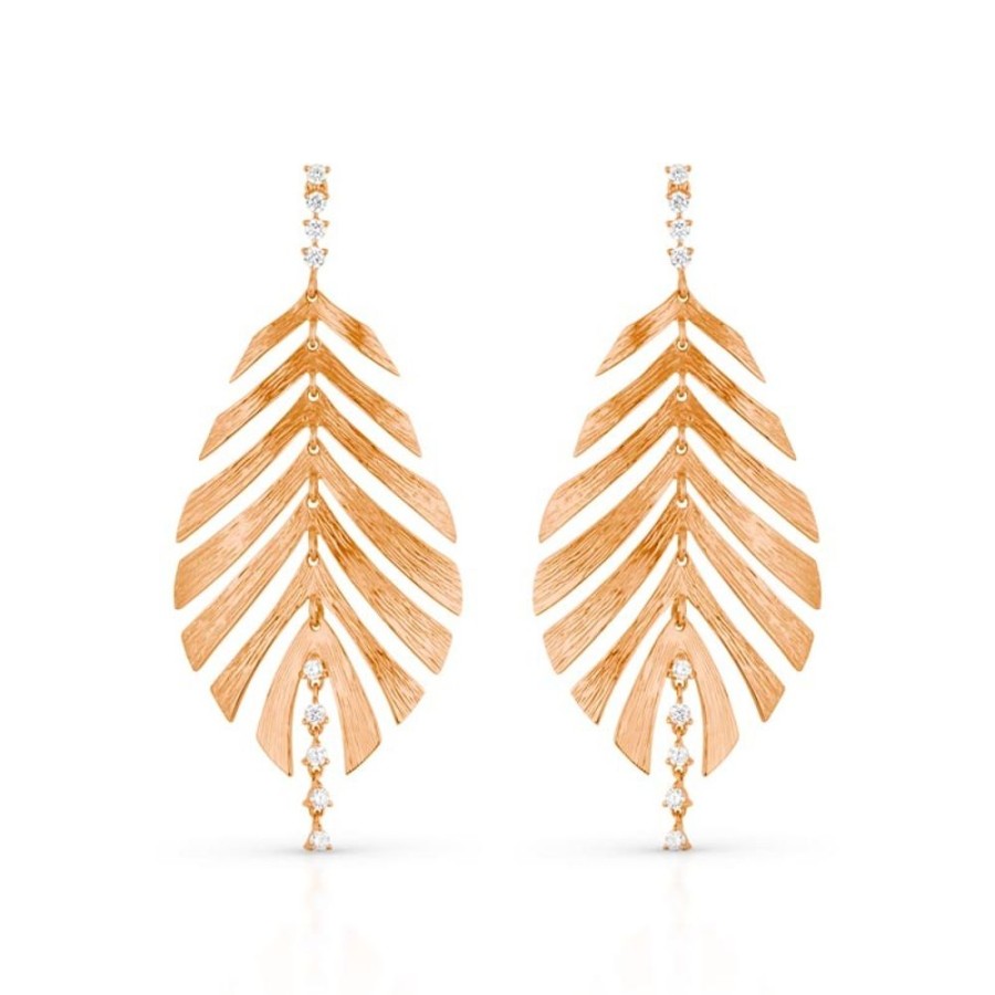 Earring Hueb | 18 Karat Bahia Pink Gold Earring With Vs-Gh Diamonds