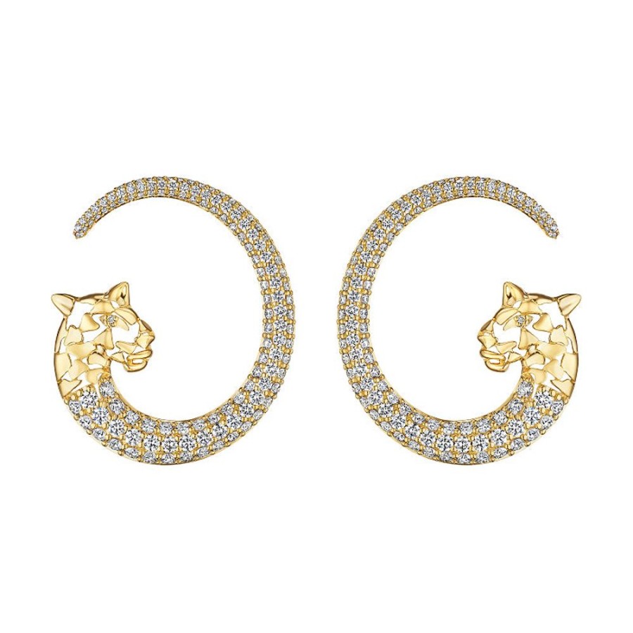 Earring Hueb | 18 Karat Onsa Yellow Gold Earring With Vs-Gh Diamonds