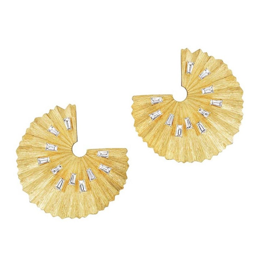 Earring Hueb | 18 Karat Bahia Yellow Gold Earring With Vs-Gh Diamonds