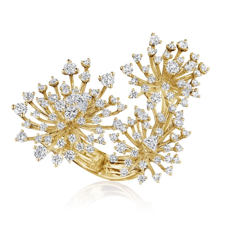 Ring Hueb | 18 Karat Oceanum Yellow Gold Ring With Vs-Gh Diamonds