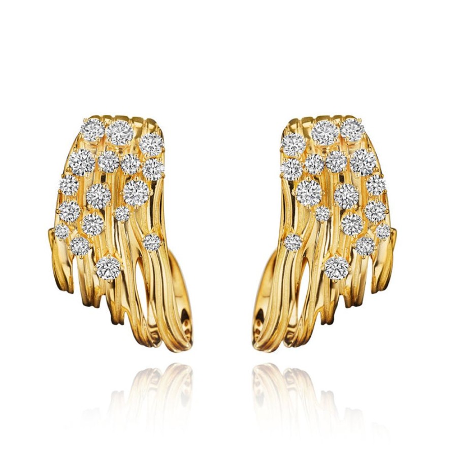 Earring Hueb | 18 Karat Bahia Yellow Gold Earring With Vs-Gh Diamonds