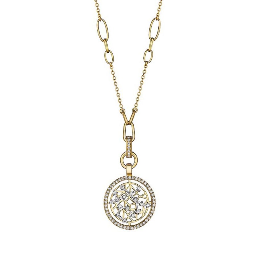 Necklace/Pendant Hueb | 18 Karat Estelar Yellow And White Gold Gemini Necklace With Vs-Gh Diam