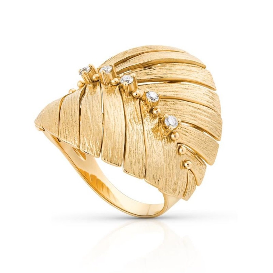 Ring Hueb | 18 Karat Bahia Yellow Gold Ring With Vs-Gh Diamonds