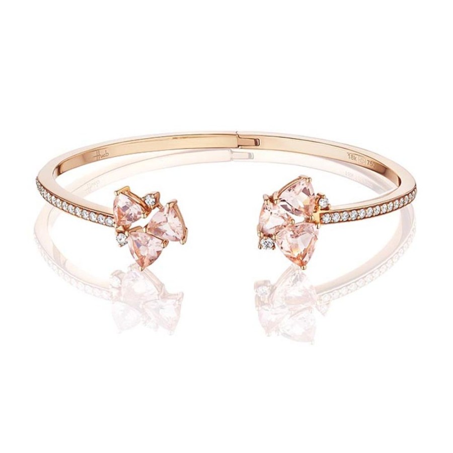 Bracelet/Bangle Hueb | 18 Karat Mirage Pink Gold Bracelet/Bangle With Vs-Gh Diamonds And Rose