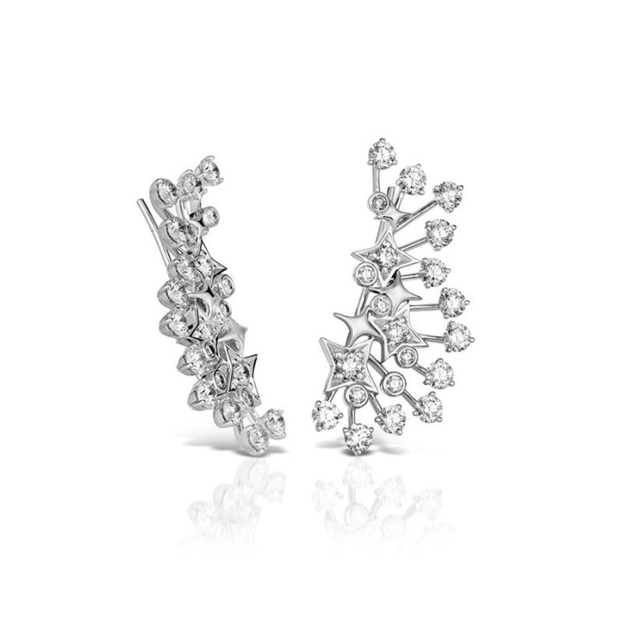 Earring Hueb | 18 Karat Luminus White Gold Earring With Vs-Gh Diamonds